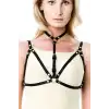 Giyim Merdiven Detaylı Deri Boyun Harness - Brf197-s1