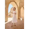 Giyim Pamuklu Kayık Yakalı Elbise