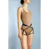 Giyim Şık Deri Seksi Külot Harness - Brf1029