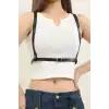 Giyim Sırtı Halka Detaylı Şık Deri Harness - Brf800
