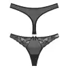Giyim  Siyah Dantelli Fantazi G String Külot