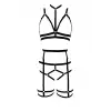 Giyim String - Sütyen Jartiyer Harness Takım - Brf142