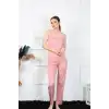 Kadın İp Askılı Somon Pijama Takım