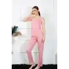 Kadın İp Askılı Somon Pijama Takım