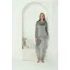 Kadın Kadife Gri Pijama Takım