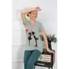 Kadın Kısa Kol Penye Pijama Takımı