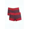 Kadın Pamuklu 2li Boxer Mürdüm
