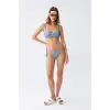 Kadın Straplez Mavi Bikini Takımı