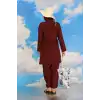 Kadın Tam Tesettür Bordo Mayo