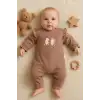 Kirpi Nakışlı % 100 Pamuk Kız Bebek Tulum