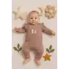 Kirpi Nakışlı % 100 Pamuk Kız Bebek Tulum