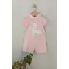 Kuğu Desenli Kız Tulum 3-6-9 Ay