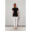 Penye Likralı Tayt Beyaz