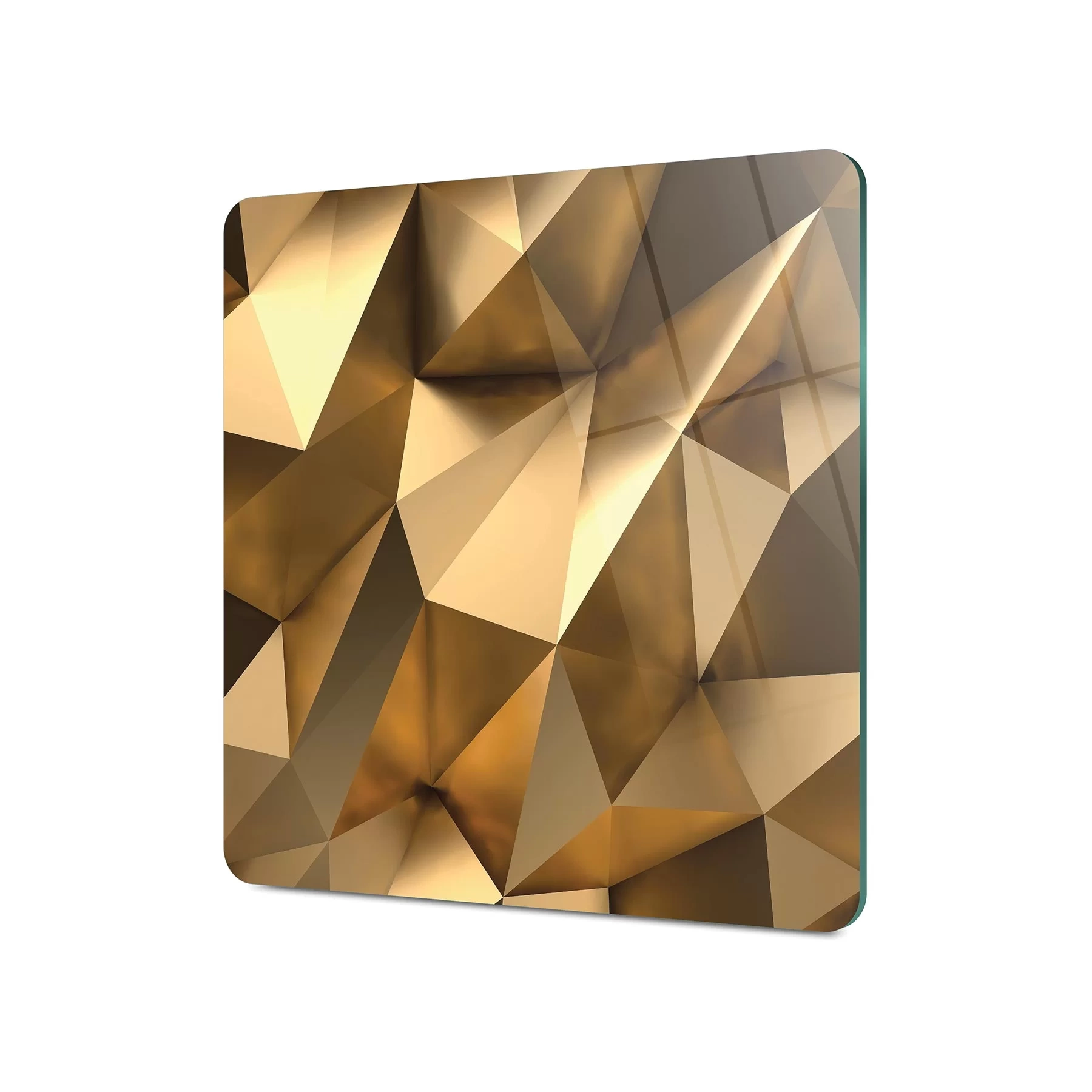 Decovetro Cam Kesme Tahtası Kare Karışık Gold Desenli 30x30 Cm