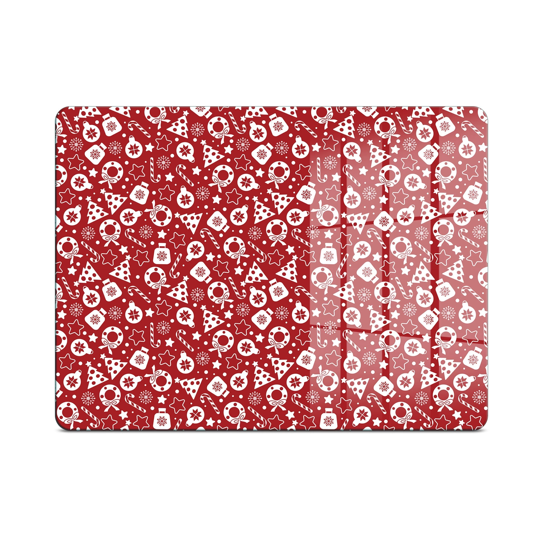 Decovetro Cam Kesme Tahtası Kırmızı Yılbaşı Desenli 20x30 cm