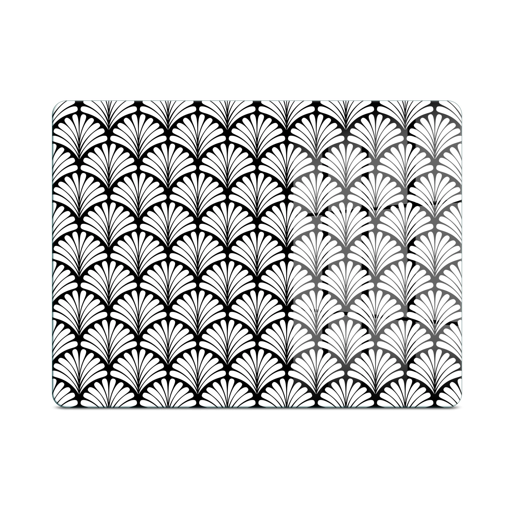 Decovetro Cam Kesme Tahtası Siyah Beyaz Geometrik Desenli 20x30 cm