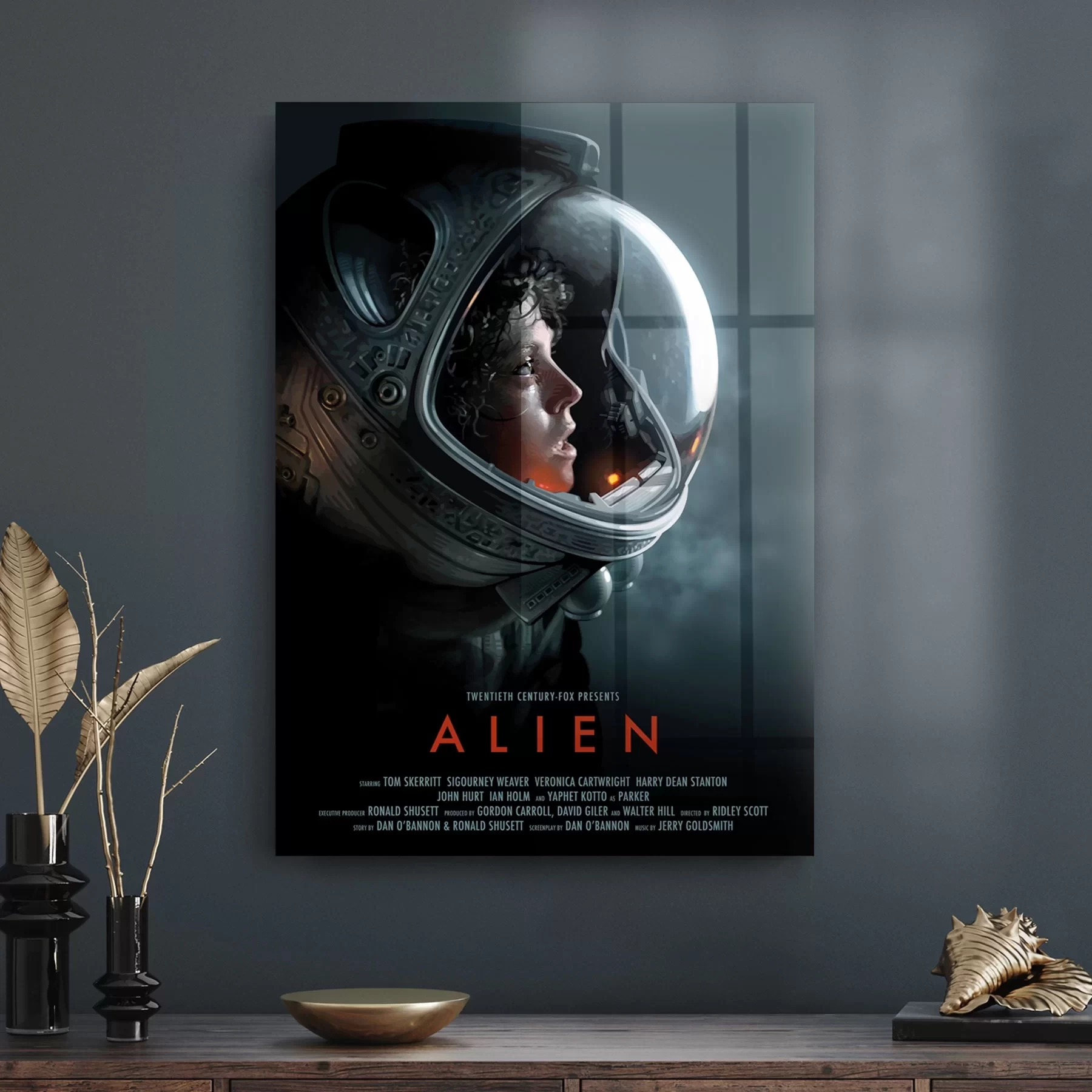 Decovetro Cam Tablo Alien Film Afişi 30x40 cm