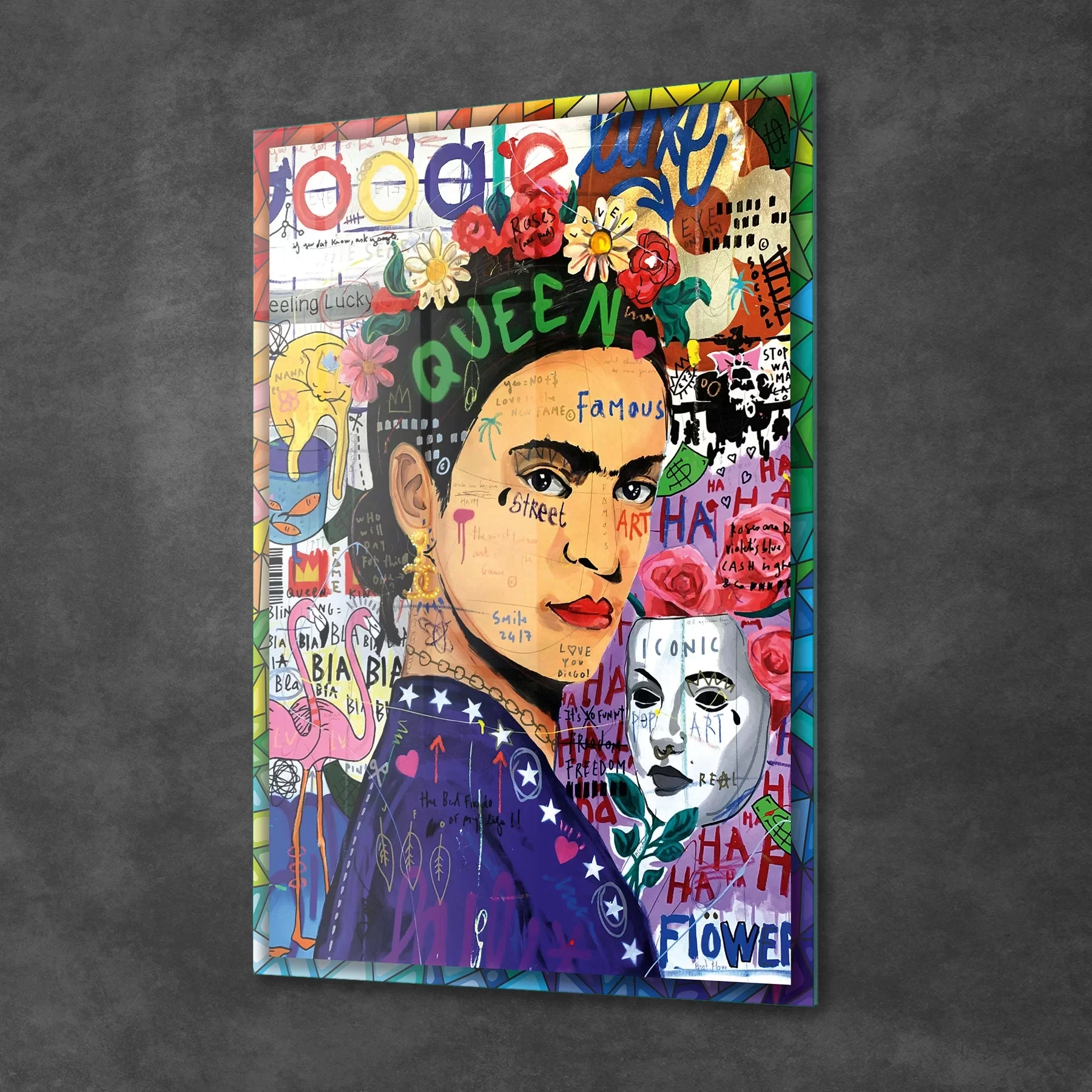 Decovetro Cam Tablo Pop Art Frida 30x40 cm