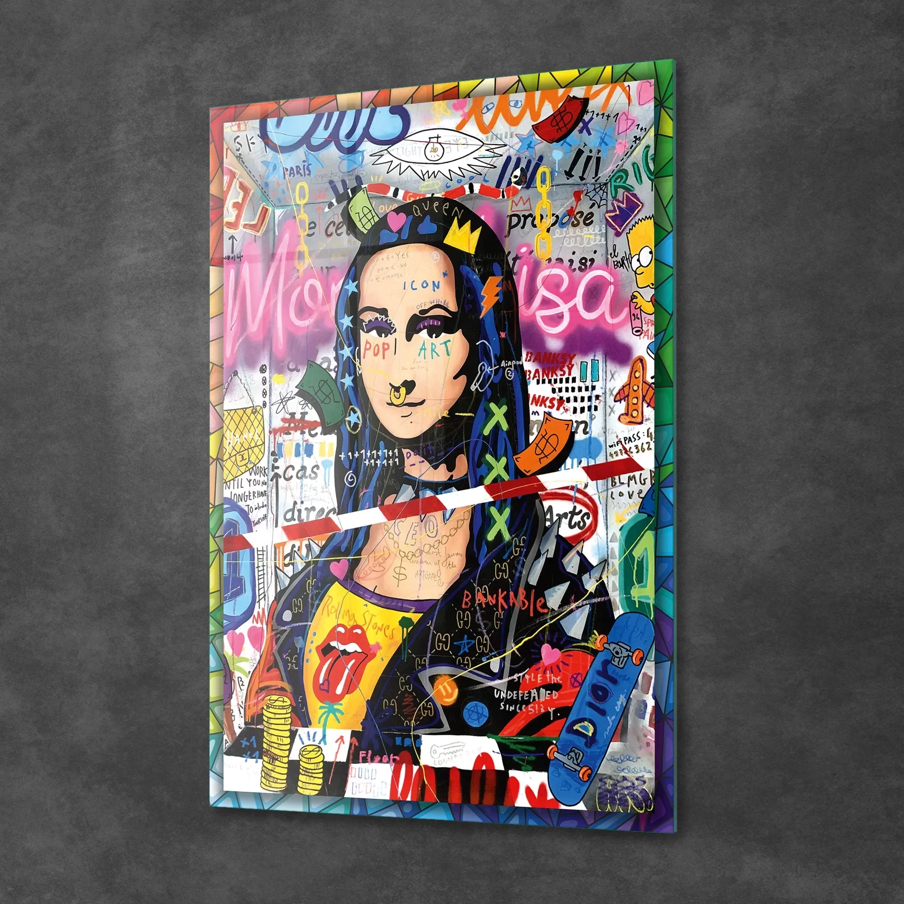 Decovetro Cam Tablo Pop Art Mona Lisa 30x40 cm