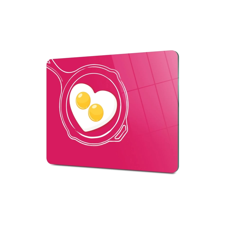 Decovetro Cam Kesme Tahtası Aşk Yumurtası Desenli