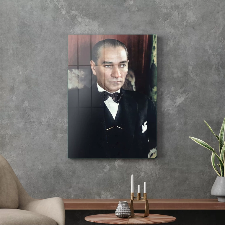 Decovetro Cam Tablo Atatürk Portresi