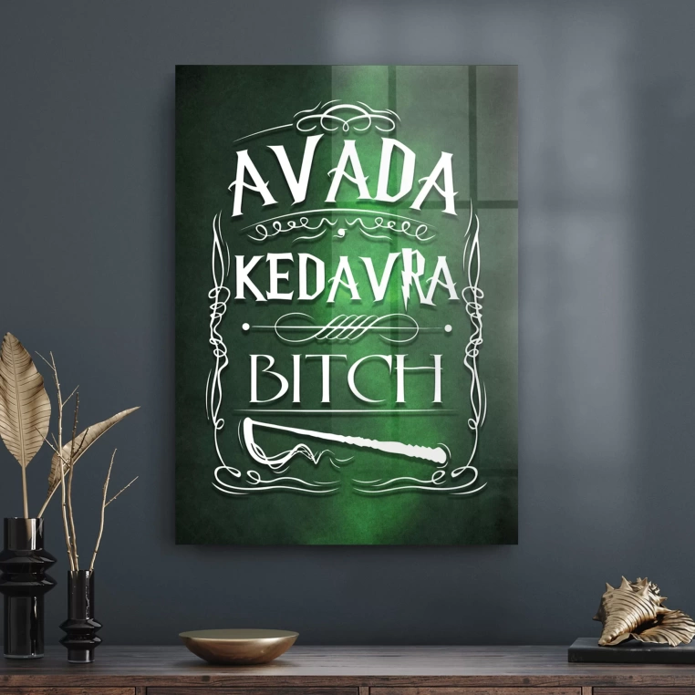 Decovetro Cam Tablo Harry Potter Avada Kedavra