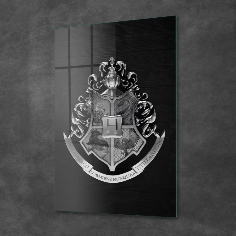 Decovetro Cam Tablo Harry Potter Hogwarts Logo
