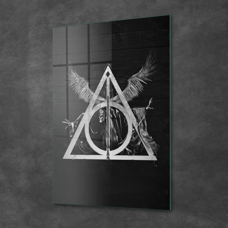 Decovetro Cam Tablo Harry Potter Ölüm Yadigarları Logo