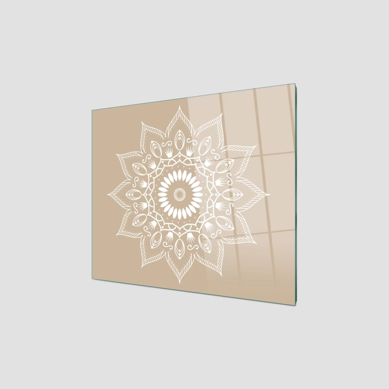 Decovetro Ocak Arkası Koruyucu Cam Mandala Desenli 60x52cm