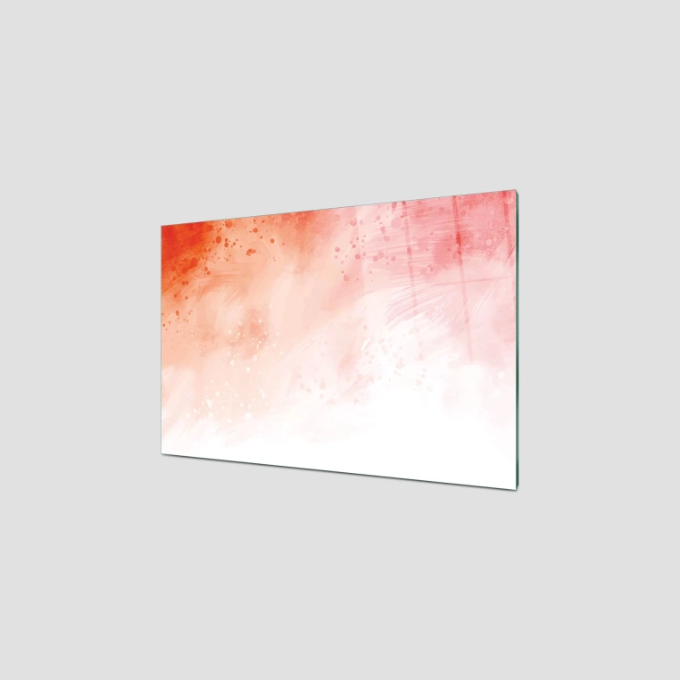 Decovetro Ocak Arkası Koruyucu Kırmızı Bulut Desenli 76x50cm