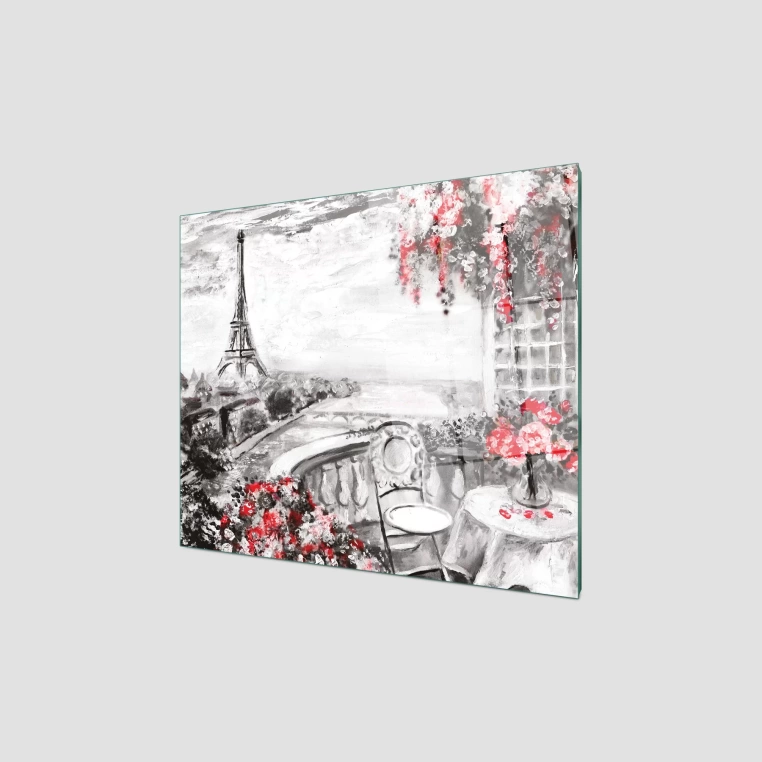 Decovetro Ocak Arkası Koruyucu Love Paris Desenli 60x52cm