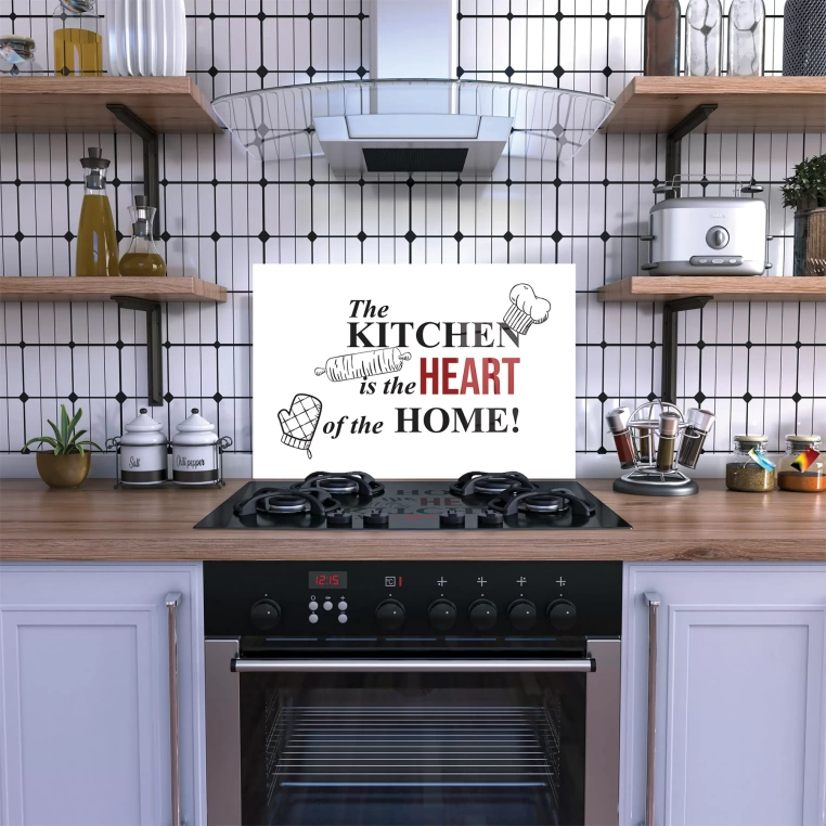 Decovetro Ocak Arkası Koruyucu My Kitchen Home Desenli 60x40cm