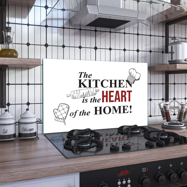 Decovetro Ocak Arkası Koruyucu My Kitchen Home Desenli 60x40cm