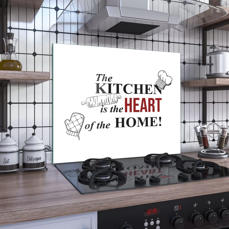 Decovetro Ocak Arkası Koruyucu My Kitchen Home Desenli 60x52cm