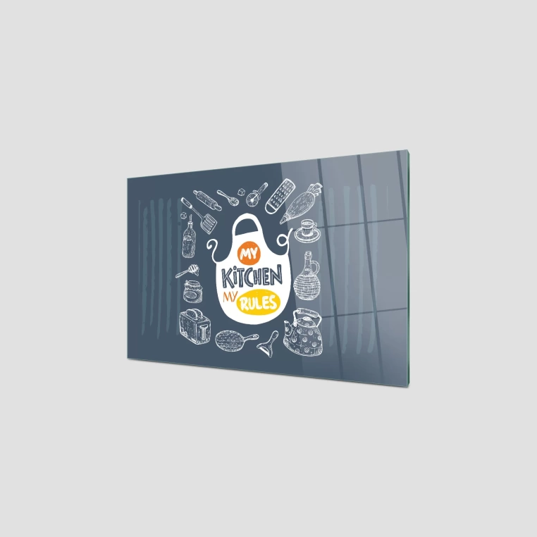 Decovetro Ocak Arkası Koruyucu My Kitchen Rules Desenli 60x40cm