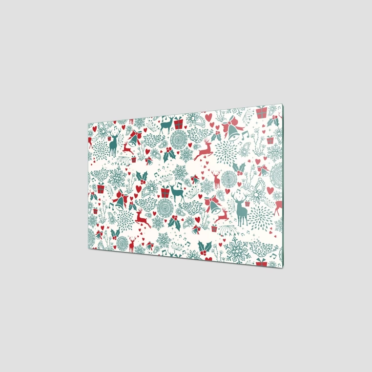 Decovetro Ocak Arkası Koruyucu Yılbaşı Desenli 60x40cm