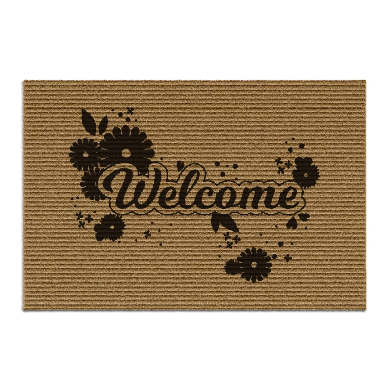 Decovetro Welcome Desenli Kapı Önü Halı Paspas