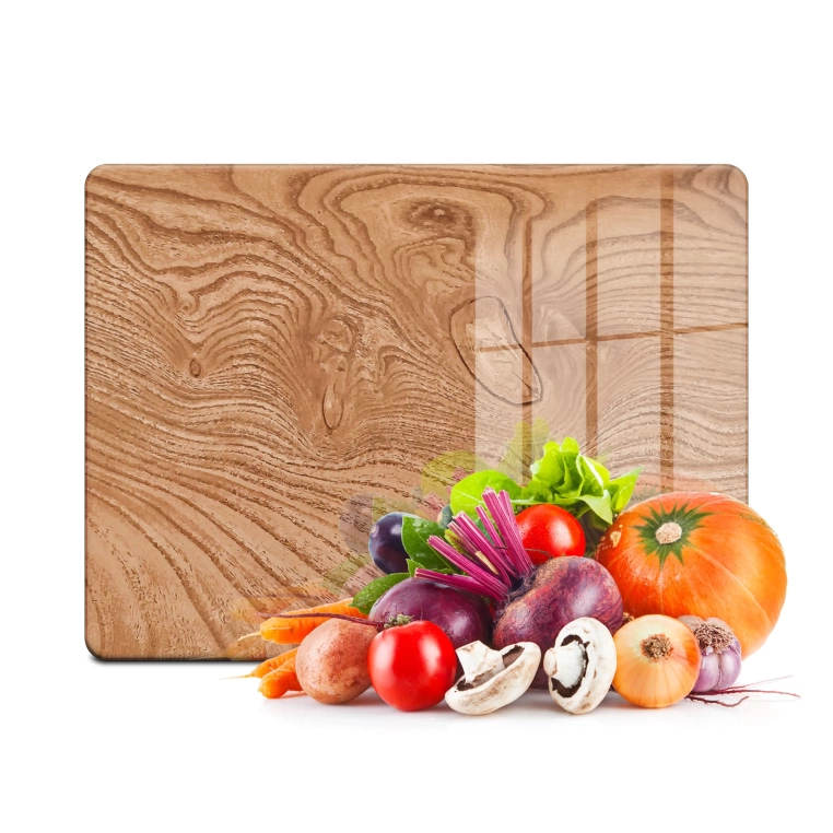 Decovetro Cam Kesme Tahtası Budaklı Ahşap Desenli 30x40 Cm