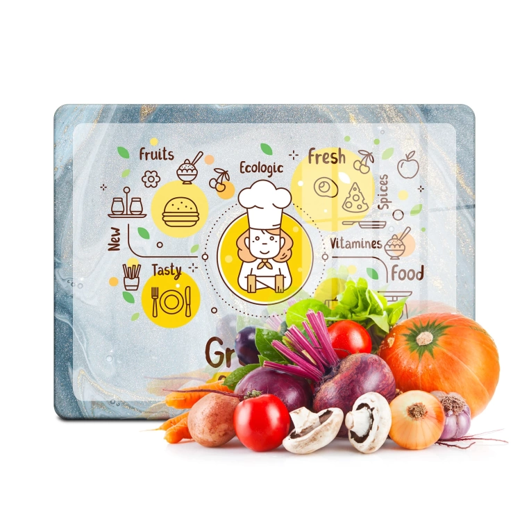 Decovetro Cam Kesme Tahtası Cooking Desenli 30x40 Cm