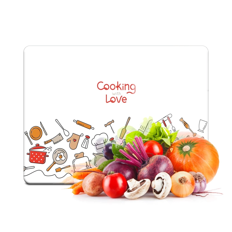 Decovetro Cam Kesme Tahtası Cooking Love Desenli 30x40 Cm