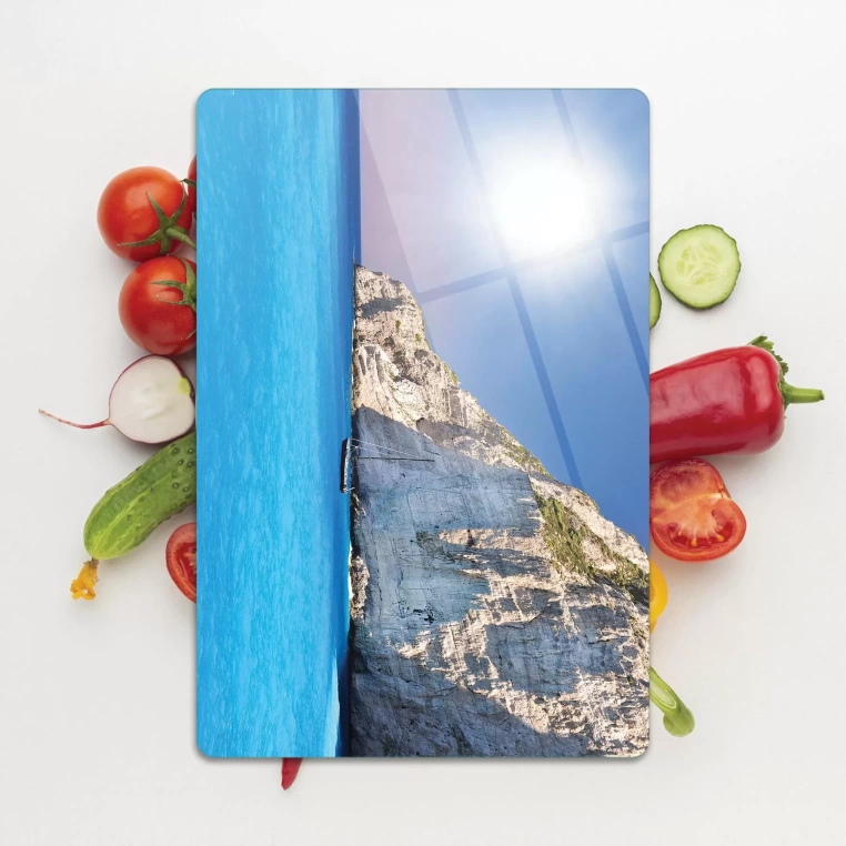 Decovetro Cam Kesme Tahtası Deniz Tekne Desenli 30x40 Cm
