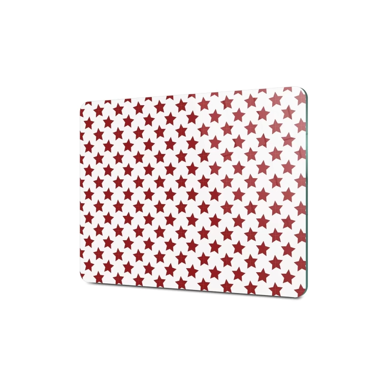 Decovetro Cam Kesme Tahtası Kırmızı Yıldız Desenli 30x40 Cm