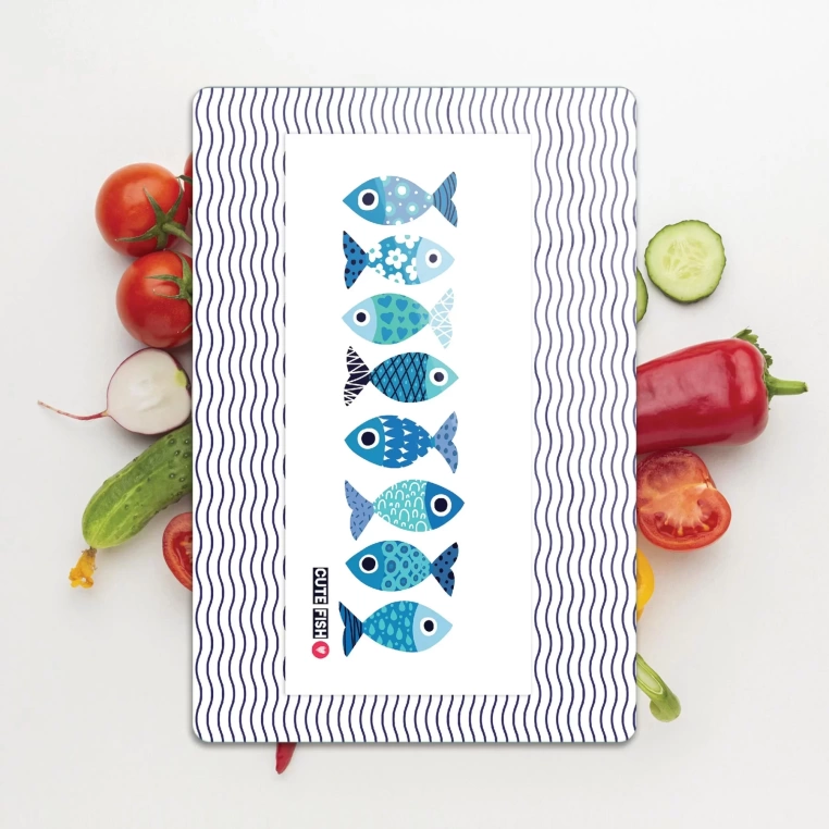 Decovetro Cam Kesme Tahtası Marine Cute Fish 20x30 Cm