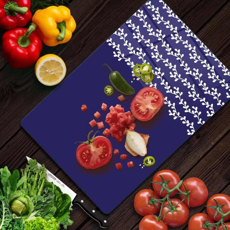 Decovetro Cam Kesme Tahtası Marine Floral 20x30 Cm