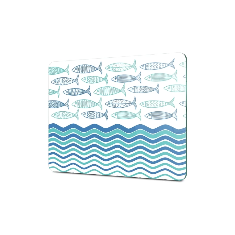Decovetro Cam Kesme Tahtası Marine Sardini Waves 20x30 Cm