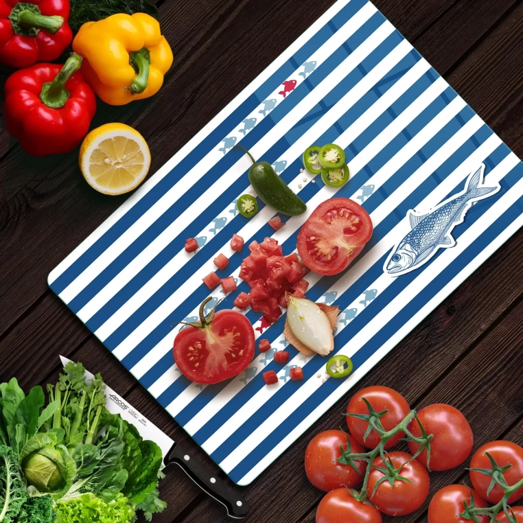 Decovetro Cam Kesme Tahtası Marine Sardinis 20x30 Cm