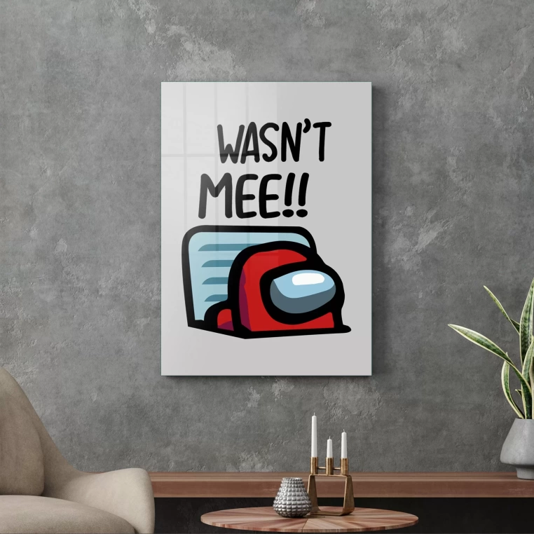 Decovetro Cam Tablo Among Us Wasnt Me 30x40 cm