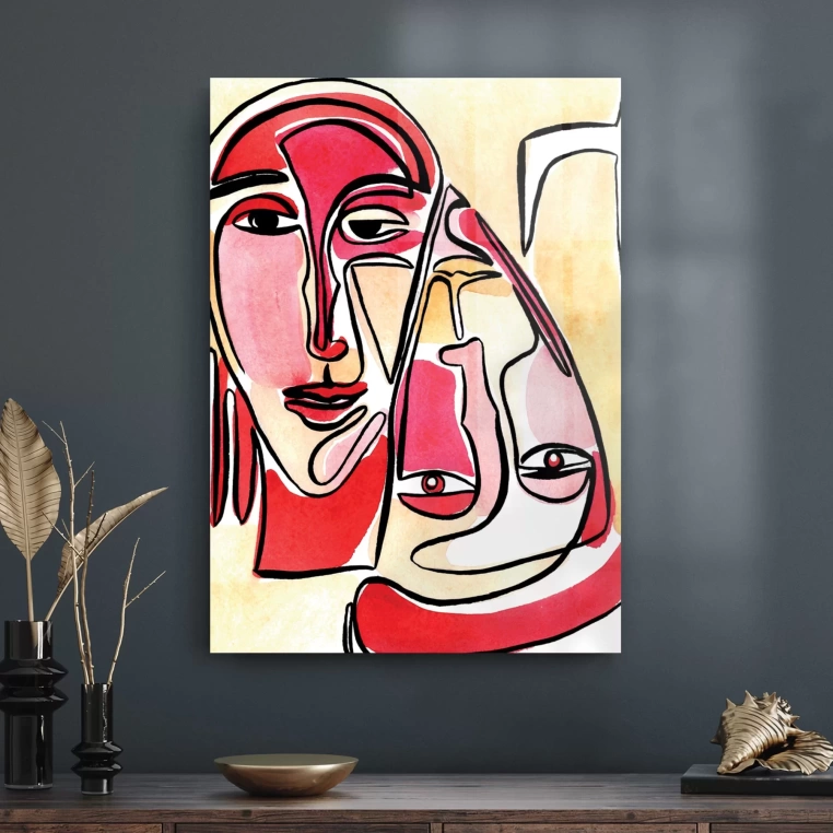 Decovetro Cam Tablo Arthistic Faces 30x40 cm