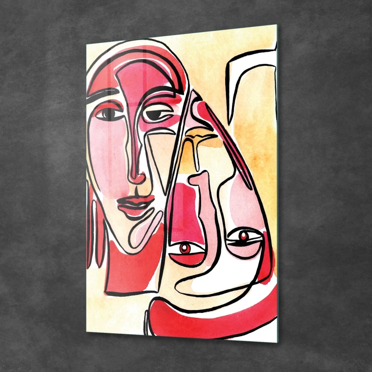Decovetro Cam Tablo Arthistic Faces 30x40 cm