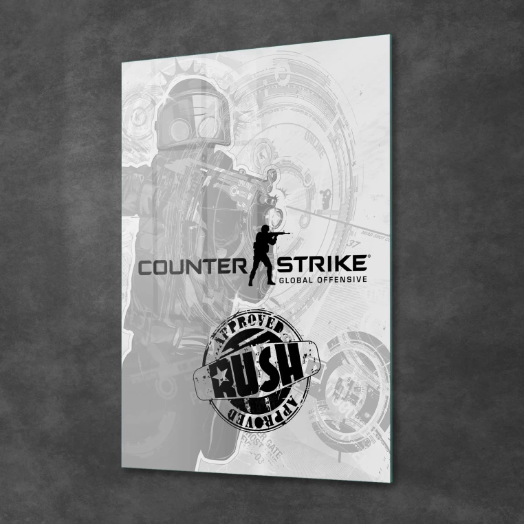 Decovetro Cam Tablo Counter Strike 50x70 cm